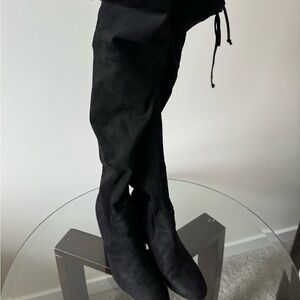 Knee high black boots